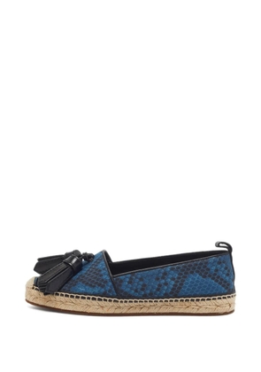 Burberry Pre-Owned snake-print tassel espadrilles - Blue