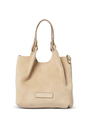 GIANNI CHIARINI small Dua suede handbag - Neutrals