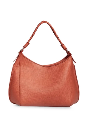 VISONA` Mia braided-handle leather shoulder bag - Orange