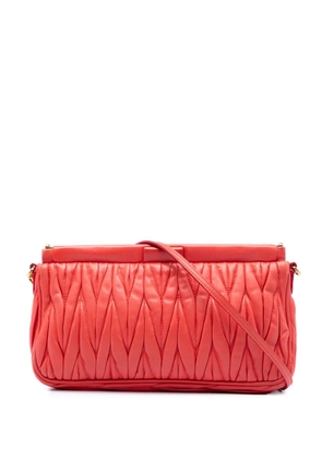 Miu Miu Pre-Owned 2010-2026 Matelasse Nappa Frame shoulder bag - Red