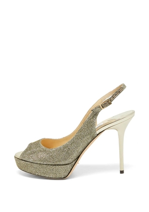 Jimmy Choo Pre-Owned Verity peep-toe sandals - Gold