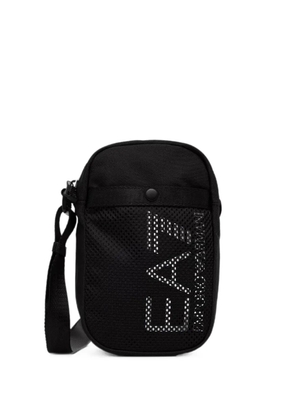 Ea7 Emporio Armani logo-print mesh-panel belt bag - Black