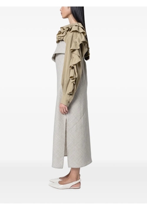 Muller Of Yoshiokubo frilled long-sleeve blouse - Green