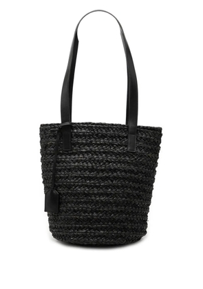 Saint Laurent Pre-Owned 2019 Small Raffia Panier tote bag - Black