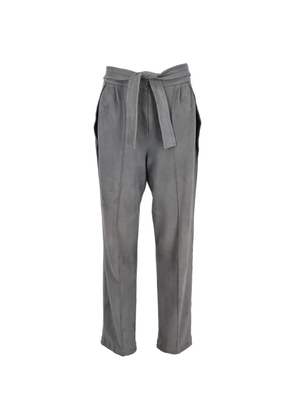 Giorgio Armani Pre-Owned belted pleated trousers - Grey