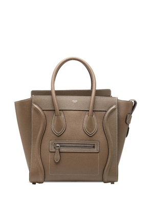 Celine Pre-Owned 2022 Micro Leather Luggage tote bag - Brown