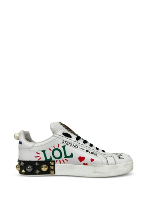 Dolce & Gabbana Pre-Owned 2010s Portofino printed sneakers - White
