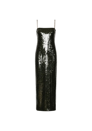 ROTATE BIRGER CHRISTENSEN sequin-embellished slip maxi dress - Green