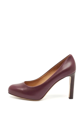 Ferragamo Pre-Owned Leo leather heeled pumps - Red