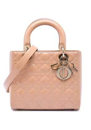 Christian Dior Pre-Owned 2019 Medium Patent Cannage Lady Dior satchel - Brown