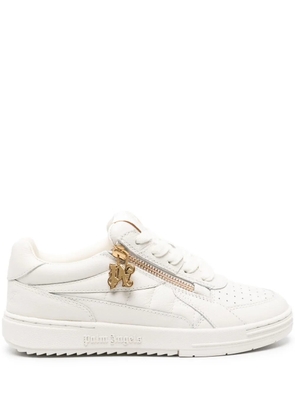 Palm Angels University leather sneakers - White
