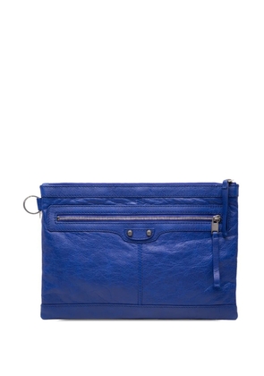 Balenciaga Pre-Owned 2010-2020 Lambskin Motocross Classic Clip M clutch bag - Blue