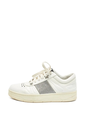 Jimmy Choo Pre-Owned Hawaii/F glitter sneakers - White