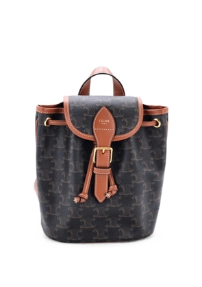 Celine Pre-Owned Folco Triomphe Coated Canvas Mini backpack - Brown
