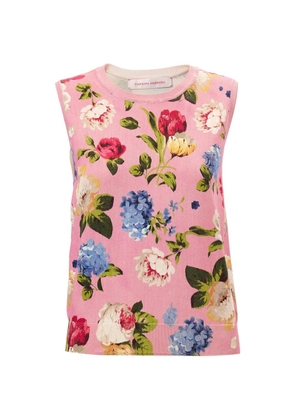 Carolina Herrera floral-print vest - Pink