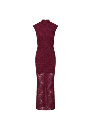 ROTATE BIRGER CHRISTENSEN floral-mesh maxi dress - Red