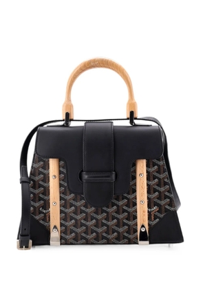 Goyard Pre-Owned Saigon Top Handle Bag Coated Canvas with Leather PM satchel - Black