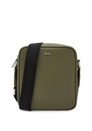 BOSS Northon logo-plaque messenger bag - Green