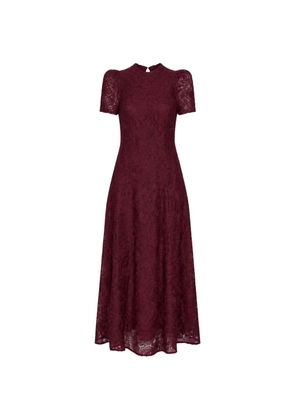 ROTATE BIRGER CHRISTENSEN floral-mesh flared maxi dress