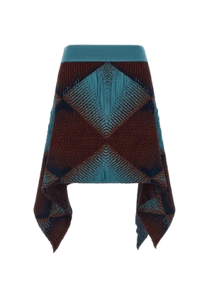 Kiko Kostadinov Ikat Argyle asymmetric skirt - Blue