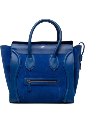 Celine Pre-Owned 2011 Mini Suede and Calfskin Luggage tote bag - Blue