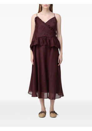 MeimeiJ ruffled midi dress - Red