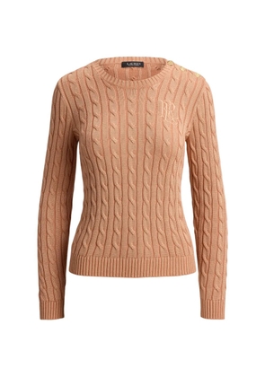 Lauren Ralph Lauren cable-knit button-trim sweater - Neutrals