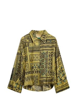 MOMONÌ Rimma printed silk shirt - Yellow