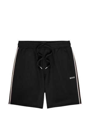 BOSS Iconic logo-detail side-stripe shorts - Black