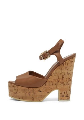 Fendi Pre-Owned cork wedge sandals - Brown