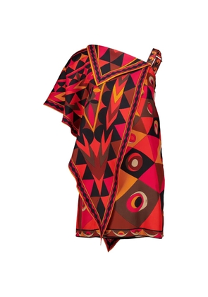 PUCCI Occhi-print silk mini dress - Red