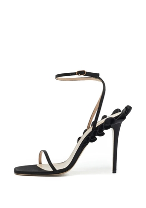 424 Rouches ankle strap sandals - Black