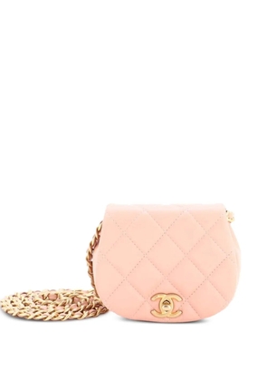 CHANEL Pre-Owned Coco Mail Clutch with Chain Quilted Calfskin Mini crossbody bag - Pink