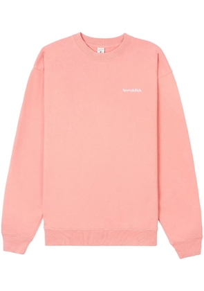 Sporty & Rich logo-print crew-neck sweatshirt - Pink