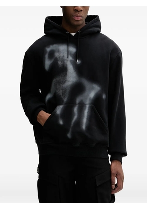 HELIOT EMIL graphic-print hoodie - Black