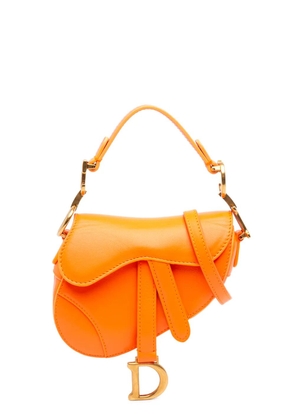 Christian Dior Pre-Owned 2021 Micro Goatskin Saddle Bag satchel - Orange