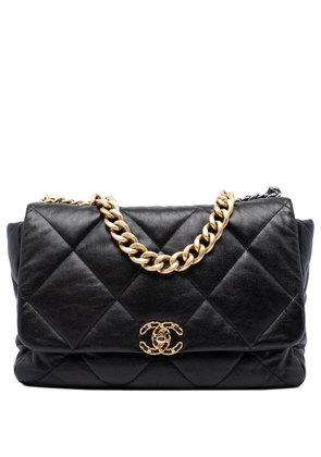 CHANEL Pre-Owned 2019 Maxi Lambskin 19 Flap satchel - Black