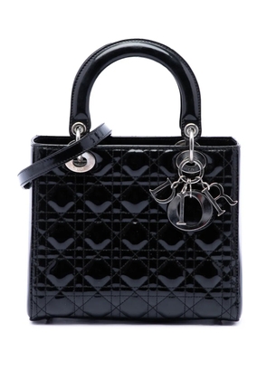 Christian Dior Pre-Owned 2010 Medium Patent Cannage Lady Dior satchel - Black