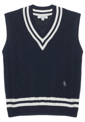 Sporty & Rich V-neck knitted vest - Blue
