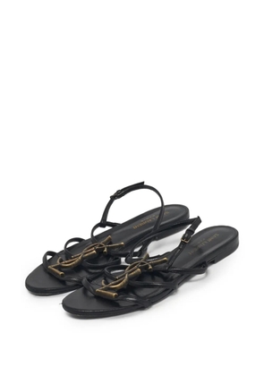Saint Laurent Pre-Owned Cassandra slingback sandals - Black