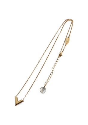 Louis Vuitton Pre-Owned 2021 Essential V lobster-claw-fastening necklace - Gold