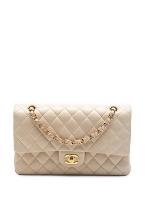 CHANEL Pre-Owned 2009-2010 Medium Classic Lambskin Double Flap shoulder bag - Neutrals