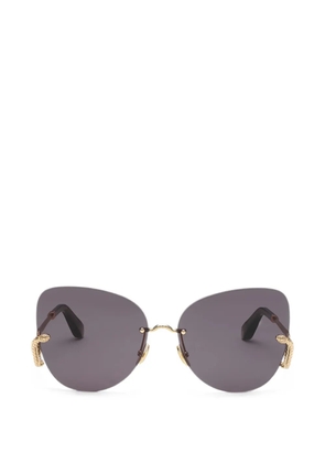 Roberto Cavalli rimless snake-detail sunglasses - Gold