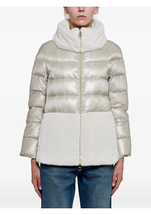 Herno faux-fur insert down jacket - Neutrals