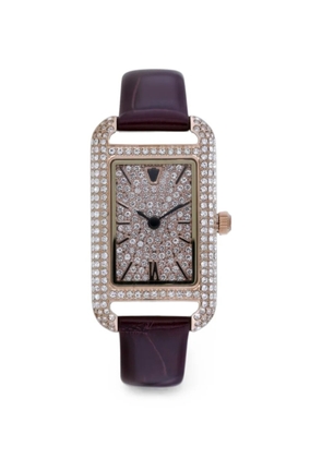 CHRISTIAN VAN SANT Opaline crystal-embellished 26mm watch - Pink