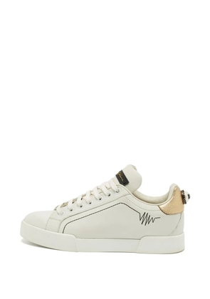 Dolce & Gabbana Pre-Owned Portofino lace-up fastening sneakers - Neutrals