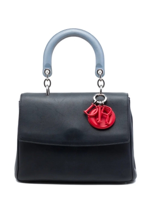 Christian Dior Pre-Owned 2014 Small Tricolor Calfskin Be Dior Flap satchel - Blue