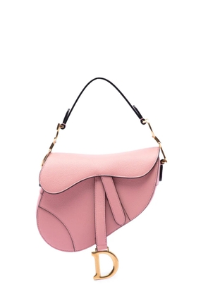Christian Dior Pre-Owned 2018 Mini Grained Calfskin Saddle Bag satchel - Pink