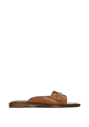 GANNI buckle-fastening flat sandals - Brown