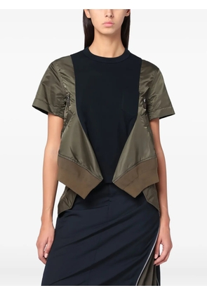 sacai panelled short-sleeve T-shirt - Black